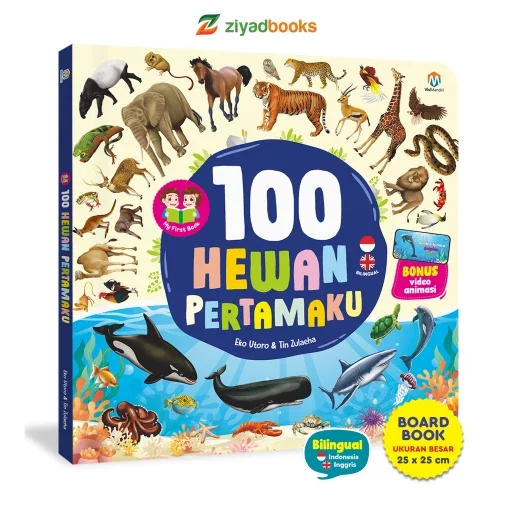 Cover buku My First Book 100 Hewan Pertamaku (Board Book)